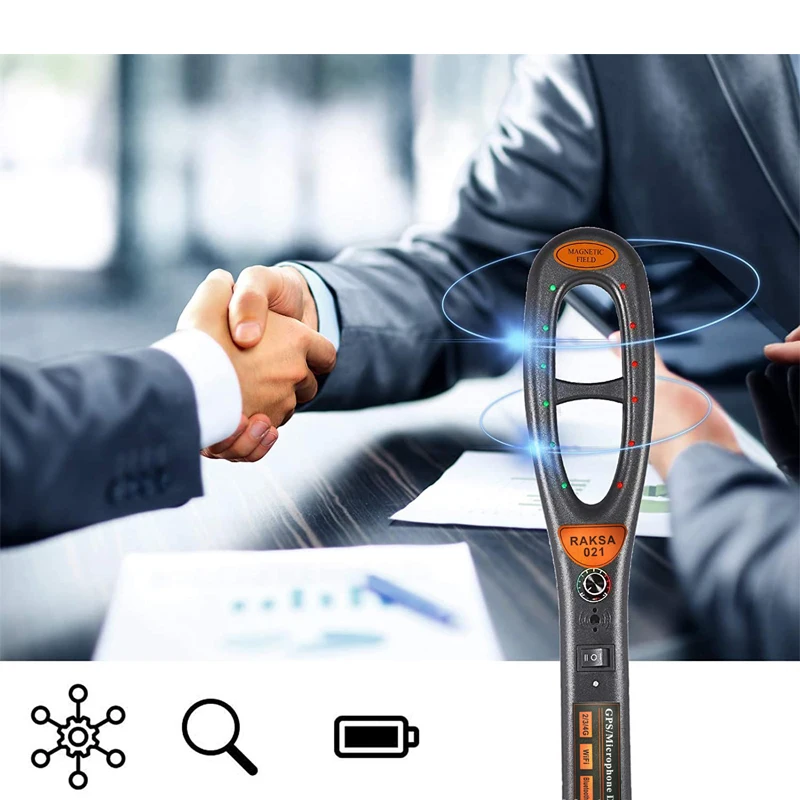 Professional Strong Magnetic Scanner Handheld Anti Bug Spy Camera GPS Tracker Cell Phone RF Signal Detector