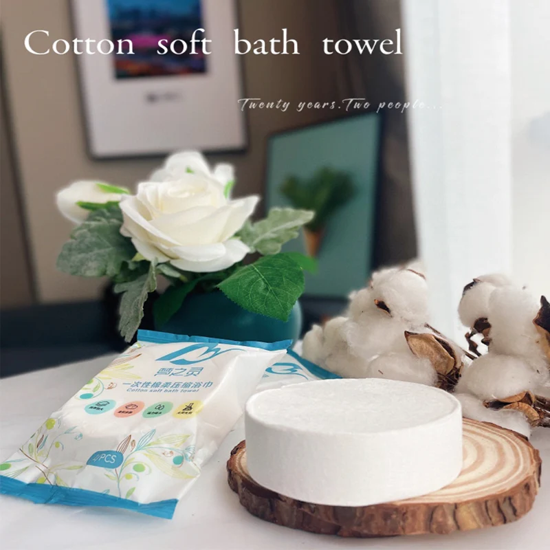 Manufacturer   Custom 70*140cm Disposable  Compressed  Cotton Bath Towels