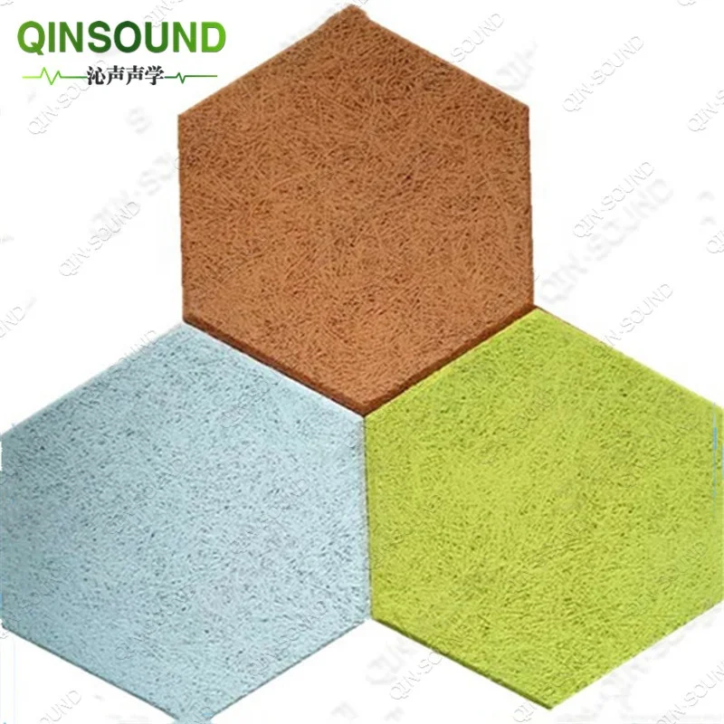 Manufacture Direct  Noise Reduction Panel Type Wood Wool Sound Absorbing wooden acoustic wall panel