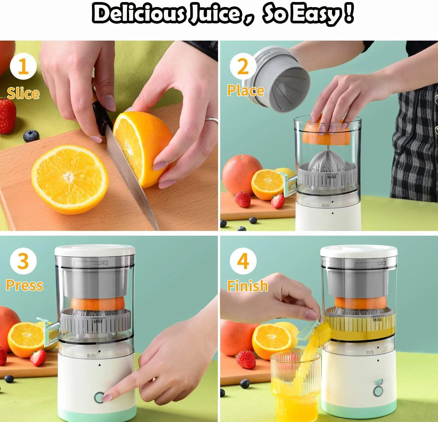 Mini Fruit Orange Juicer Portable Electric Citrus Juice Multi-purpose Orange Juicer Lemon Blender With Usb