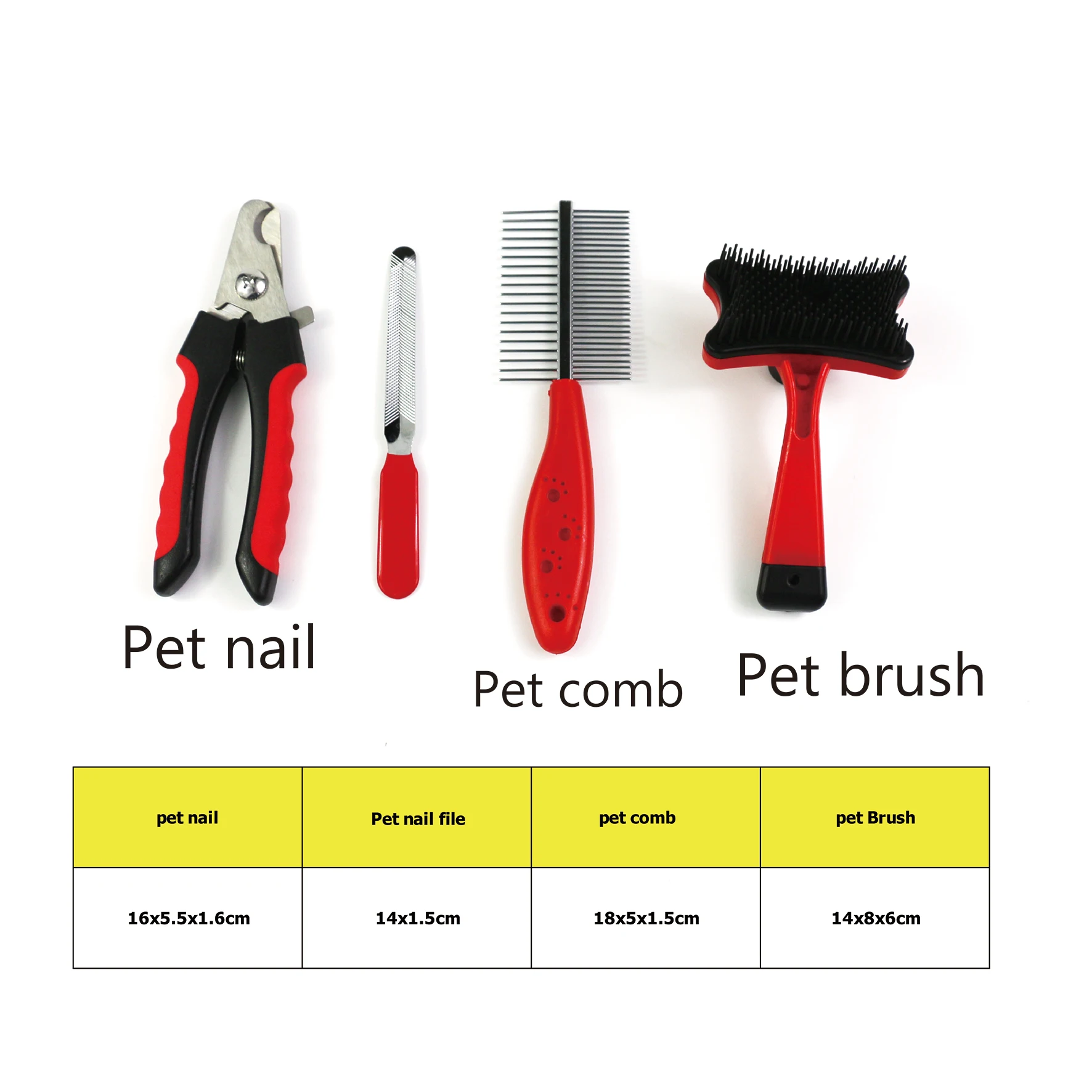  Wholesale High quality Christmas dog comb pet grooming set for