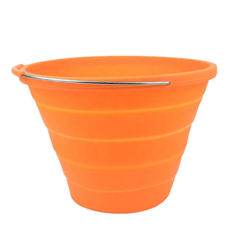 10 L Industrial Silicone Folding Outdoor Water Bucket Travel Portable Collapsible Bucket For Camping Fishing
