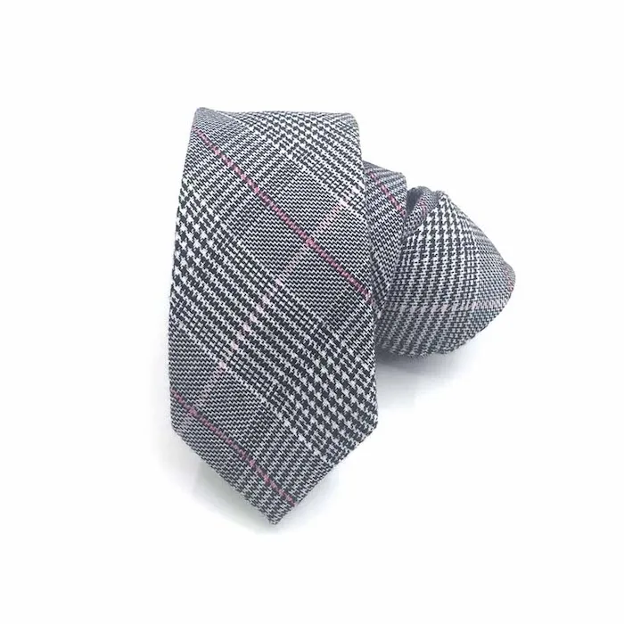 Хлопковый галстук в клетку Модный повседневный маленький галстук в европейском и американском стиле узкий галстук 6 см