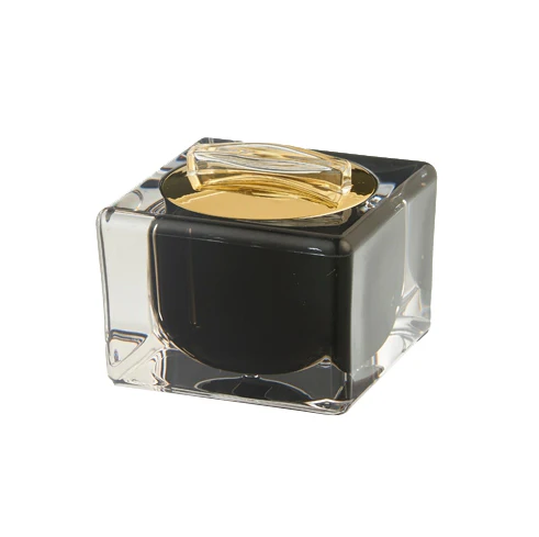 High Grade Cosmetic Packaging 15g 30g 50g Black Square Acrylic Plastic Cream Container Jar
