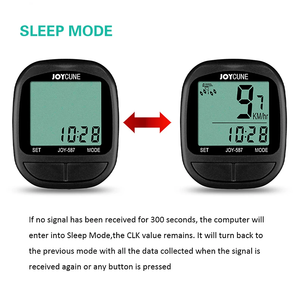 Bike Computer Bicycle Waterproof Wired Speedometer and Odometer Stopwatch Cycle Bike Computer with LED Display for Outdoor Cycle