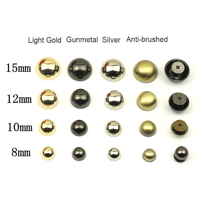 Wholesale Metal Zinc Alloy Garment Accessories Double Cap Round Dome Ball Studs Rivets