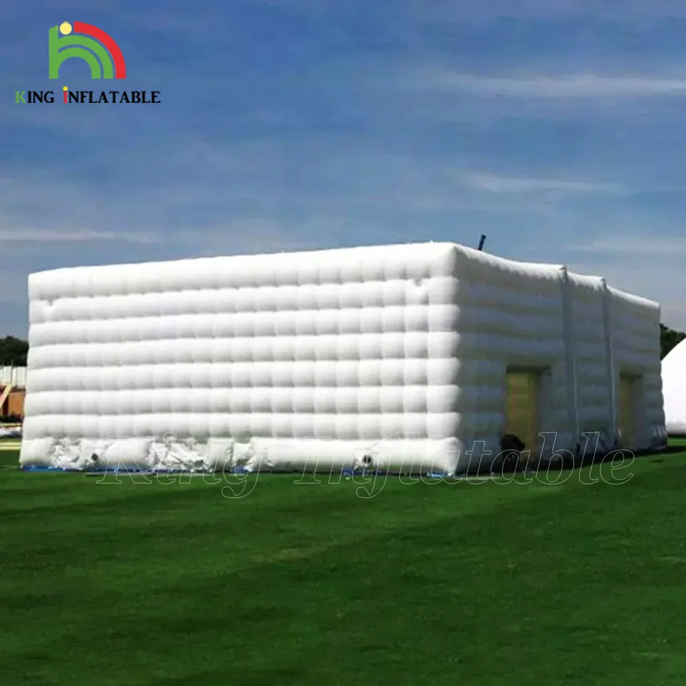 Large Cube Wedding Party Led Light Inflatable Tent Event Photo Booth White Giant Inflatable Cube Marquee Tent