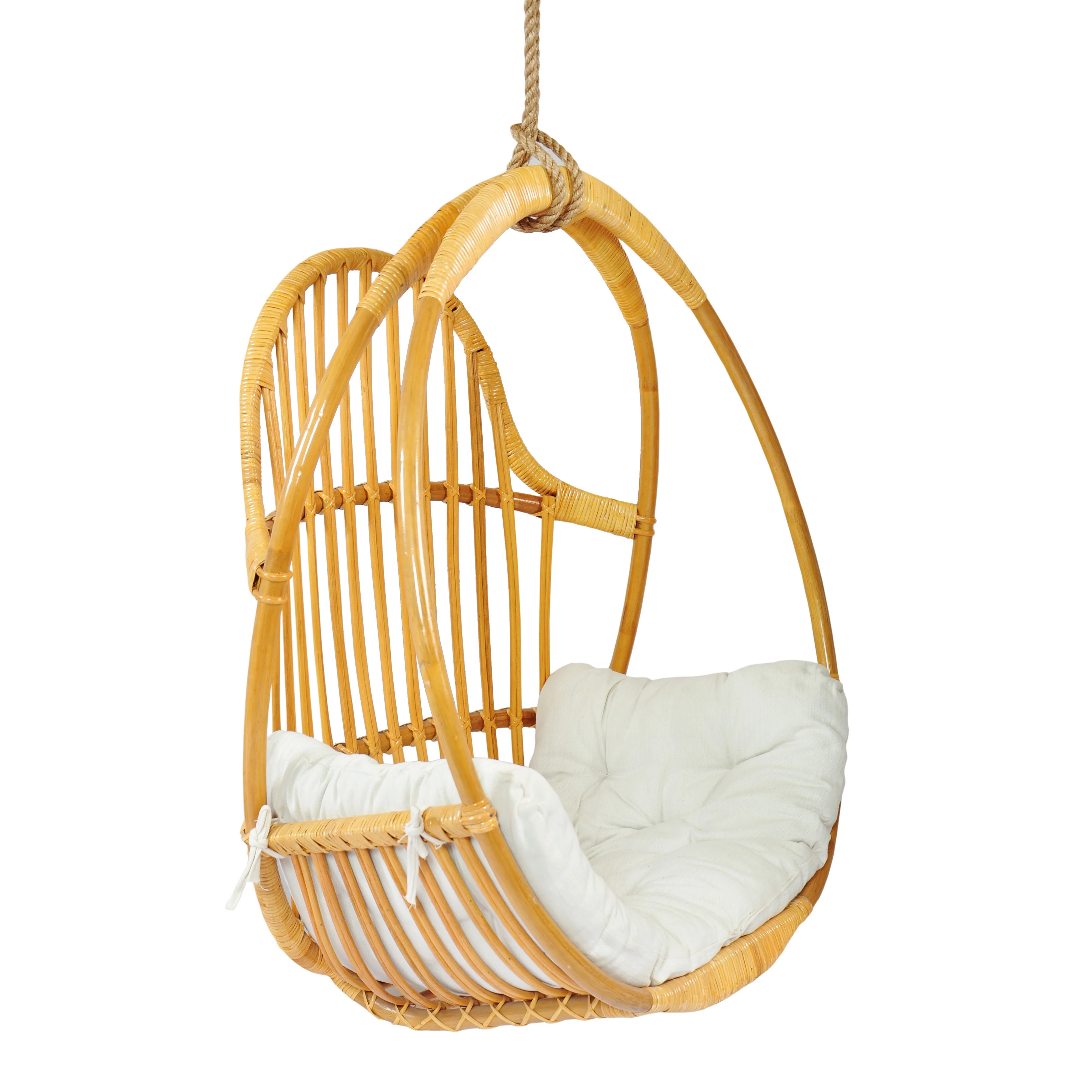 Кресло-качели из ротанга с одним сиденьем из натурального тростника хорошего качества