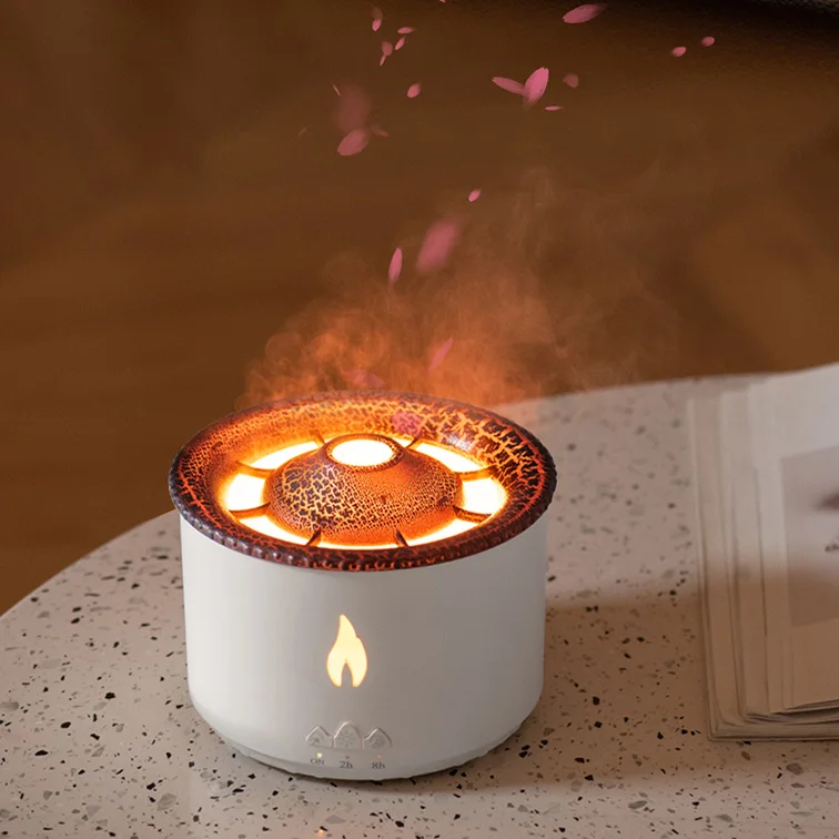 Аромадиффузор с эффектом пламени, увлажнитель воздуха, ультразвуковой аппарат для холодного тумана, противотуманное устройство, светодиодный диффузор для эфирного масла и медузы, духи для дома