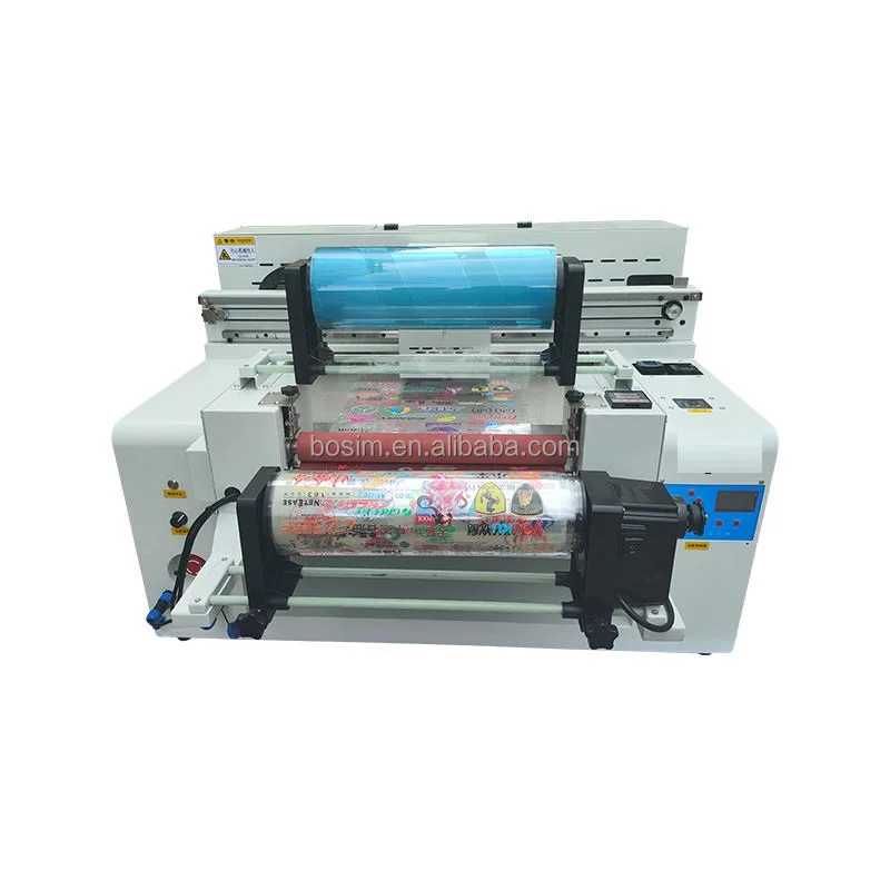 uv flatbed dtf hybrid printer a2 5040 small size xp600 i3200 print heads hoson board uv printing machine with auto laminator