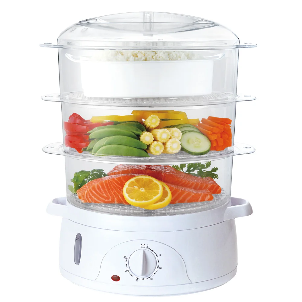 2 Layer Electrical Food Steamer For Cooking