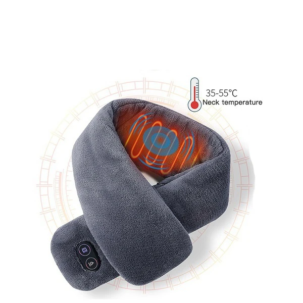 
New Safe USB Heating Electric Winter Warmth Scarf 5 Levels Massage Mode Vibration Massage Scarf 