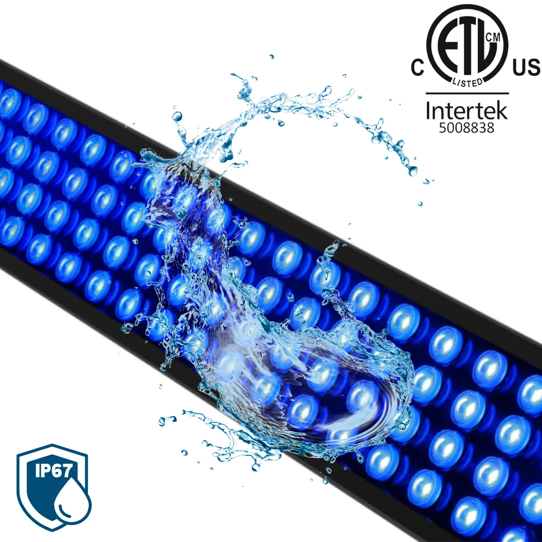 ETL cETL Listed 160w 300w Car Wash Lights Waterproof IP67 8FT DMX RGBW Led Light For Self-service Car Wash