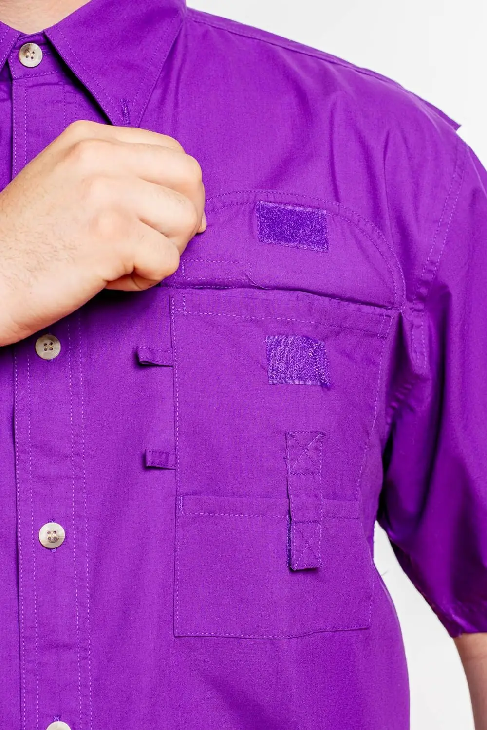 Wholesale OEM Safe Custom Mesh and Cotton Long Sleeve Black Fishing Shirt Security Guard Uniforms