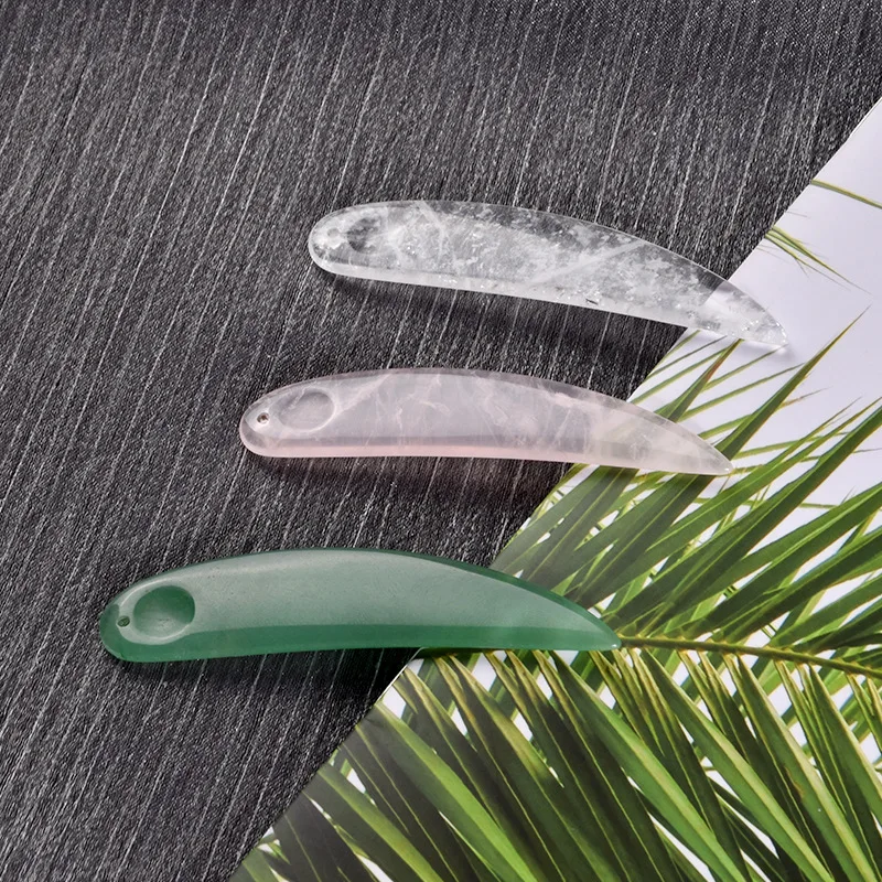 Jade Makeup Spatula Face Beauty Scoop Facial Skincare Powder Crystal Mini Jade Spoon Cosmetic Spoon
