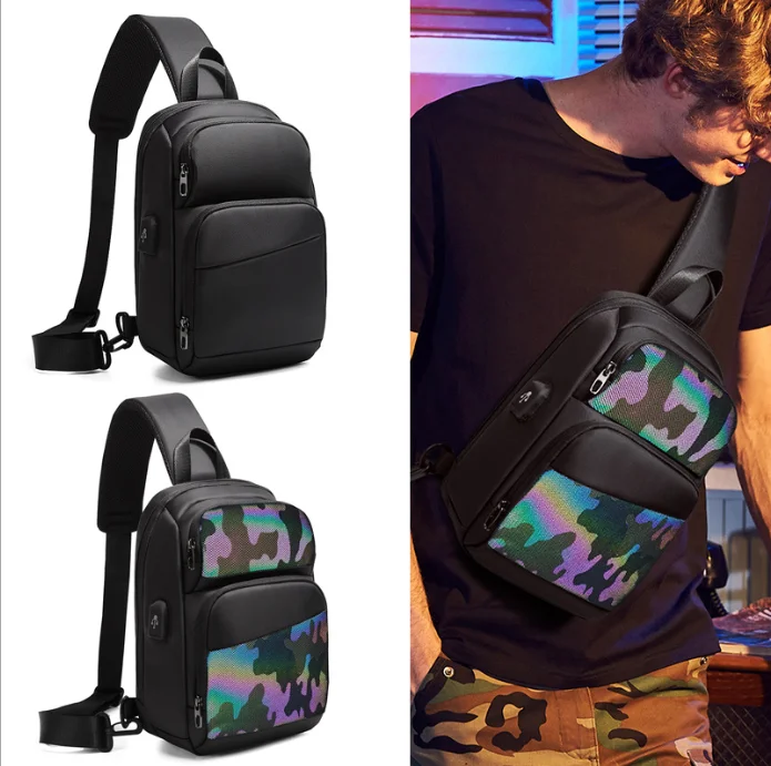 2022 роскошная мужская нагрудная сумка через плечо с защитой от кражи