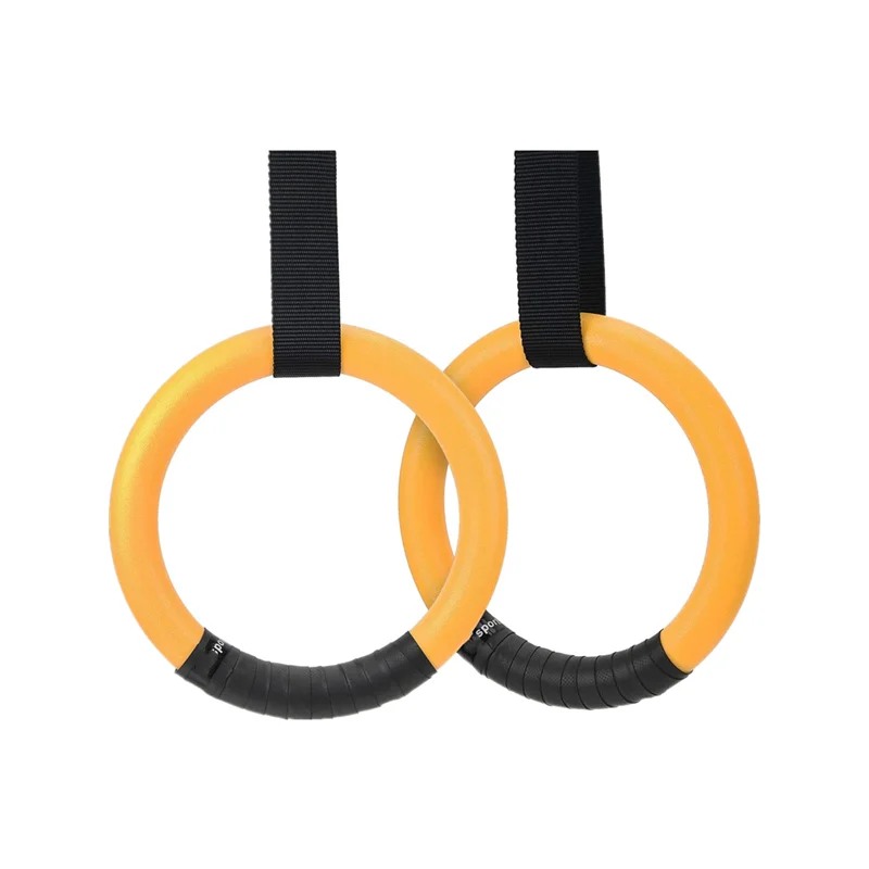 ABS Gymnastic Rings GYM Ring with nylon straps Fitness Training Dia28mmTraining Gymnastic Gym Rings