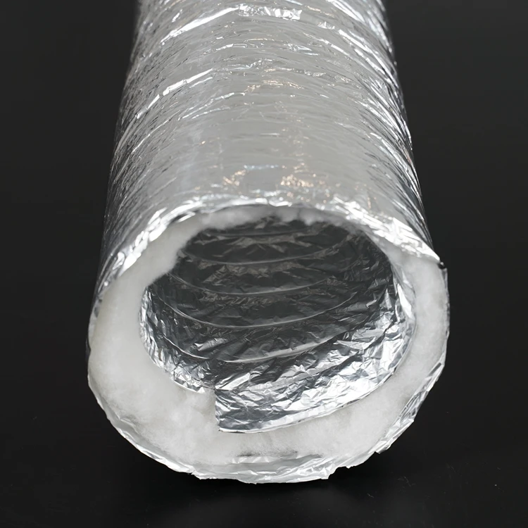 R6 R8 Круглый Изолированный гибкий воздуховод алюминиевая фольга/Стекловолоконный изолированный гибкий воздуховод