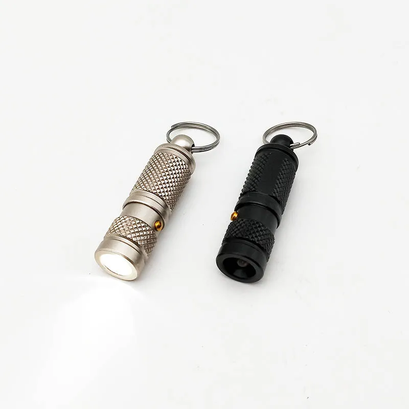 COG Promotional Advertising Logo Projector Metal Aluminium Mini Led Flashlight With Keychain