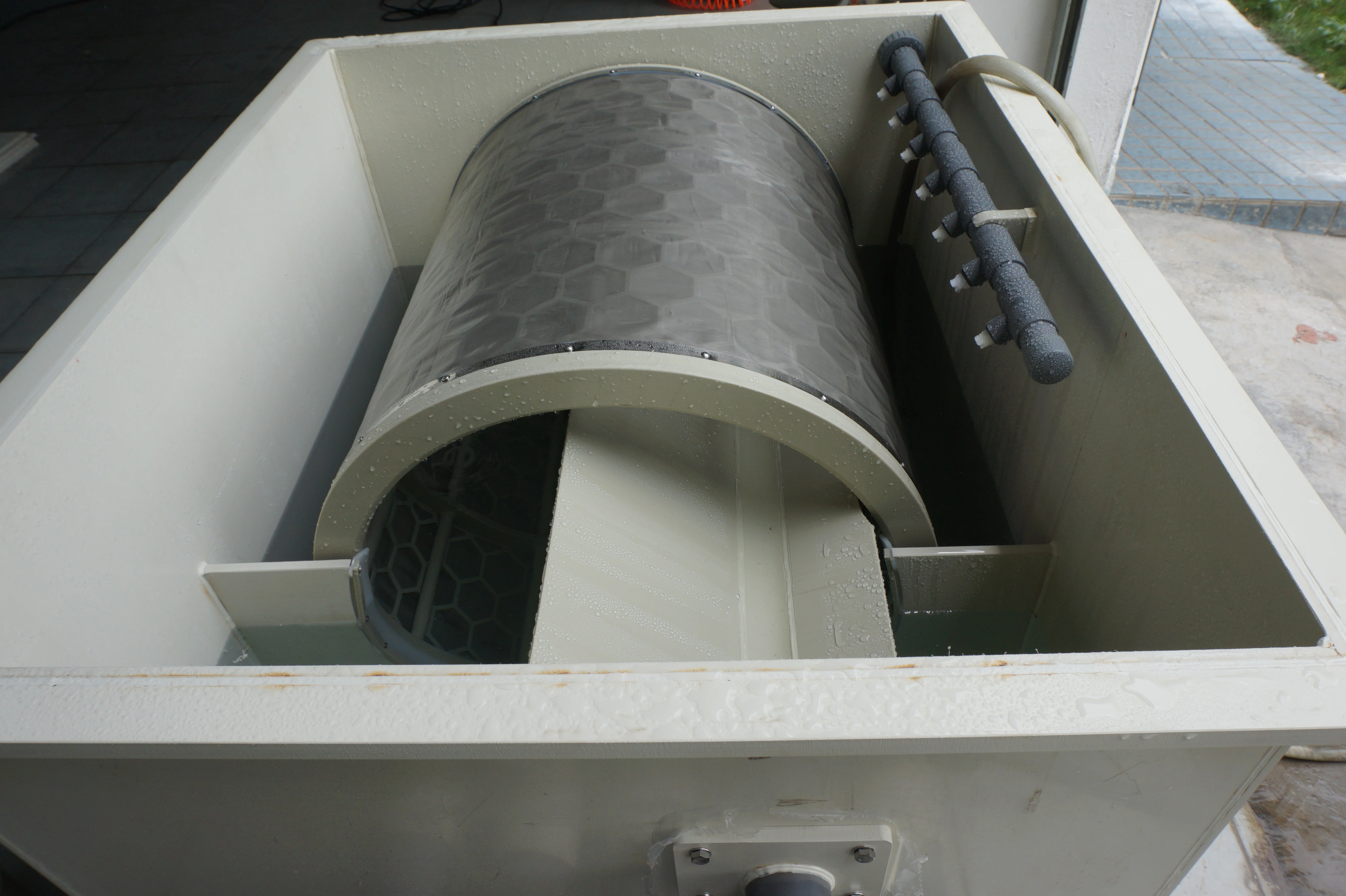 Aquaculture Indoor Fish Farm Equipment Rotary Drum Filter water treatment