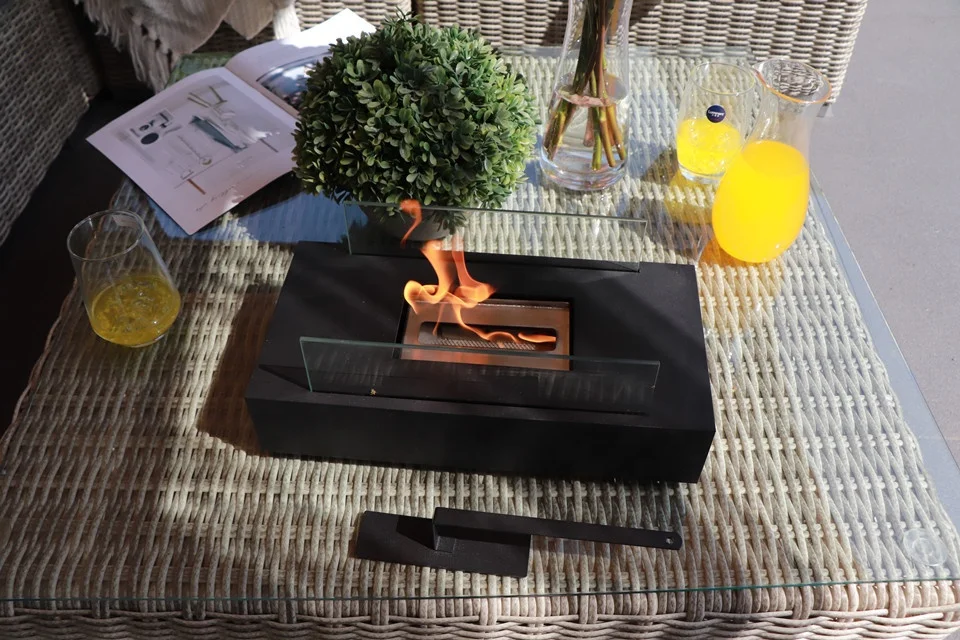 Indoor Ethanol Alcohol Fire Pit 304 Stainless Steel Tabletop Fireplace