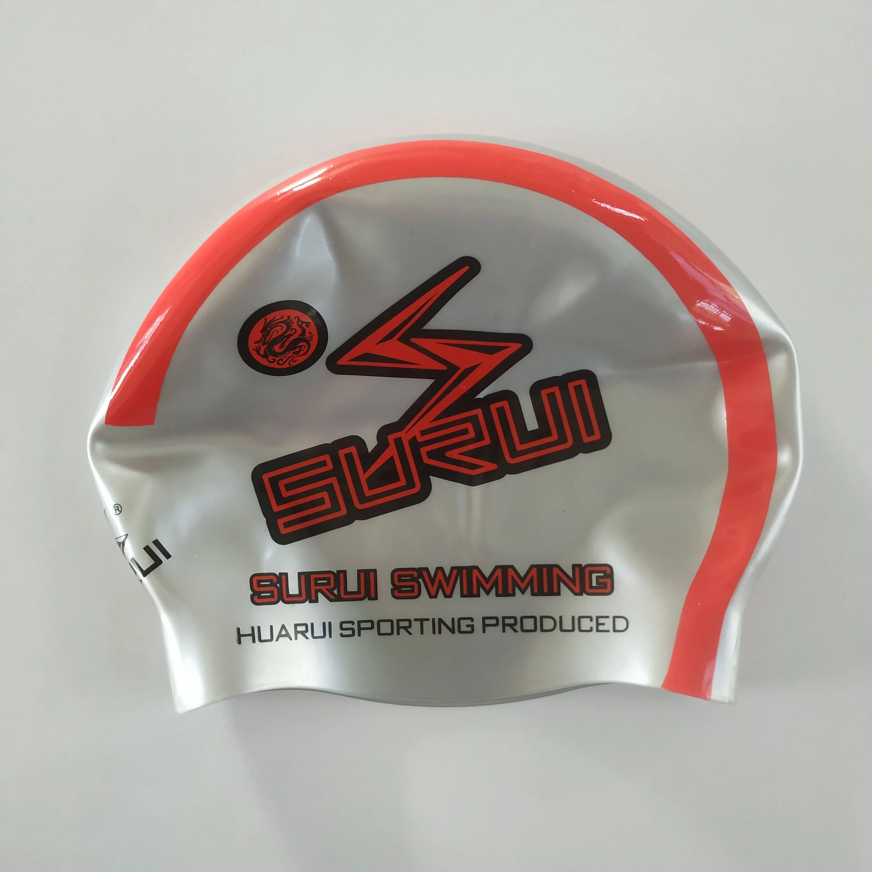 custom adult hight quality swim cap printing fashion silicone swim cap