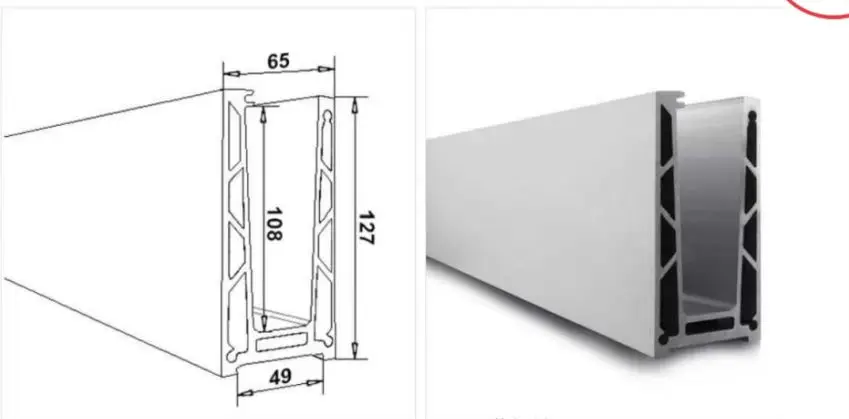High quality aluminum u channel base shoe stair railing design balustrades&handrails