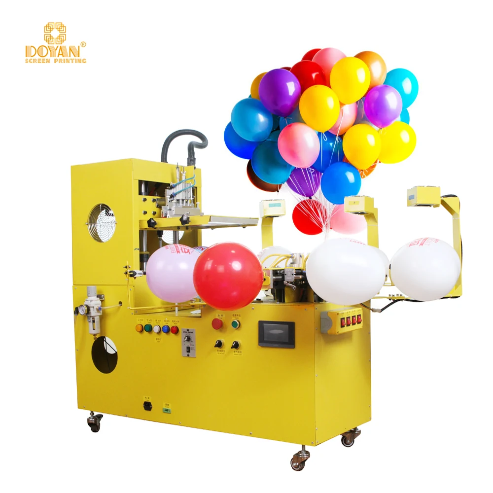 Full Automatic Latex Balloon Screen Printing Machine For Sale 1 Color 1 Side 2 color 2 Sides Balloon Printer
