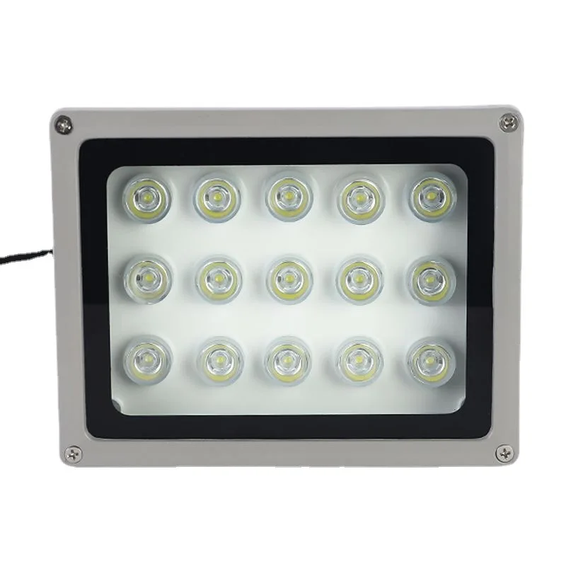 IP65 15W White LED Flood Light Waterproof CCTV Surveillance Auxiliary Lamp Outdoor Lot License Plate Recognition Camera