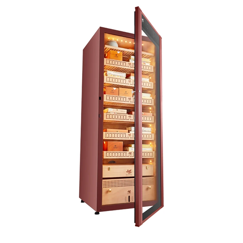 Высокое качество закаленное стекло Электрический сигар хьюмидор чехол с контролем влажности и WIFI app