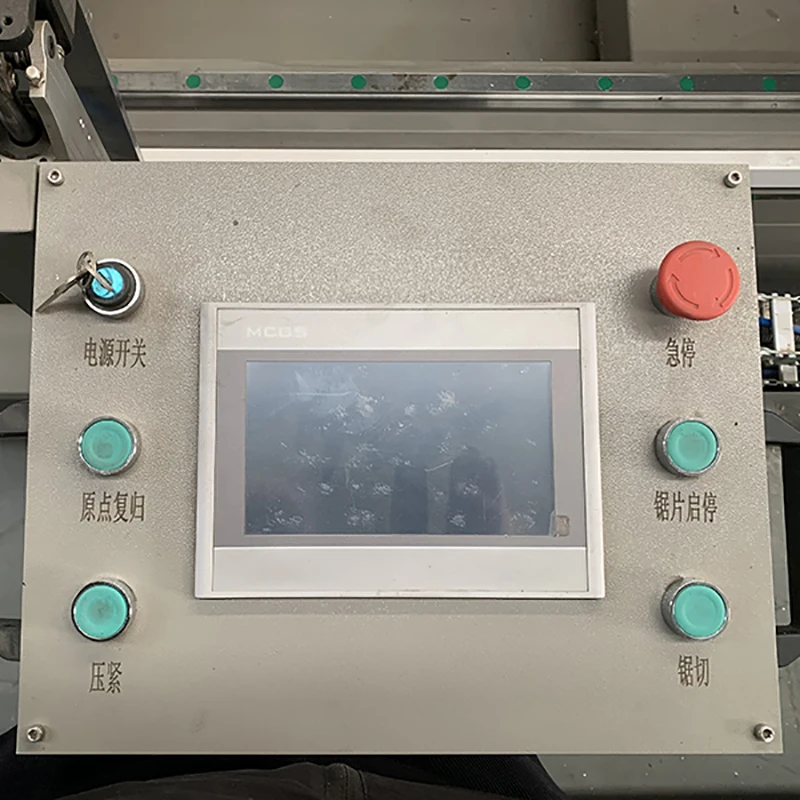 WEIKE CNC 45-градусная двойная режущая пила с алюминиевым профилем прецизионная для дверей и окон