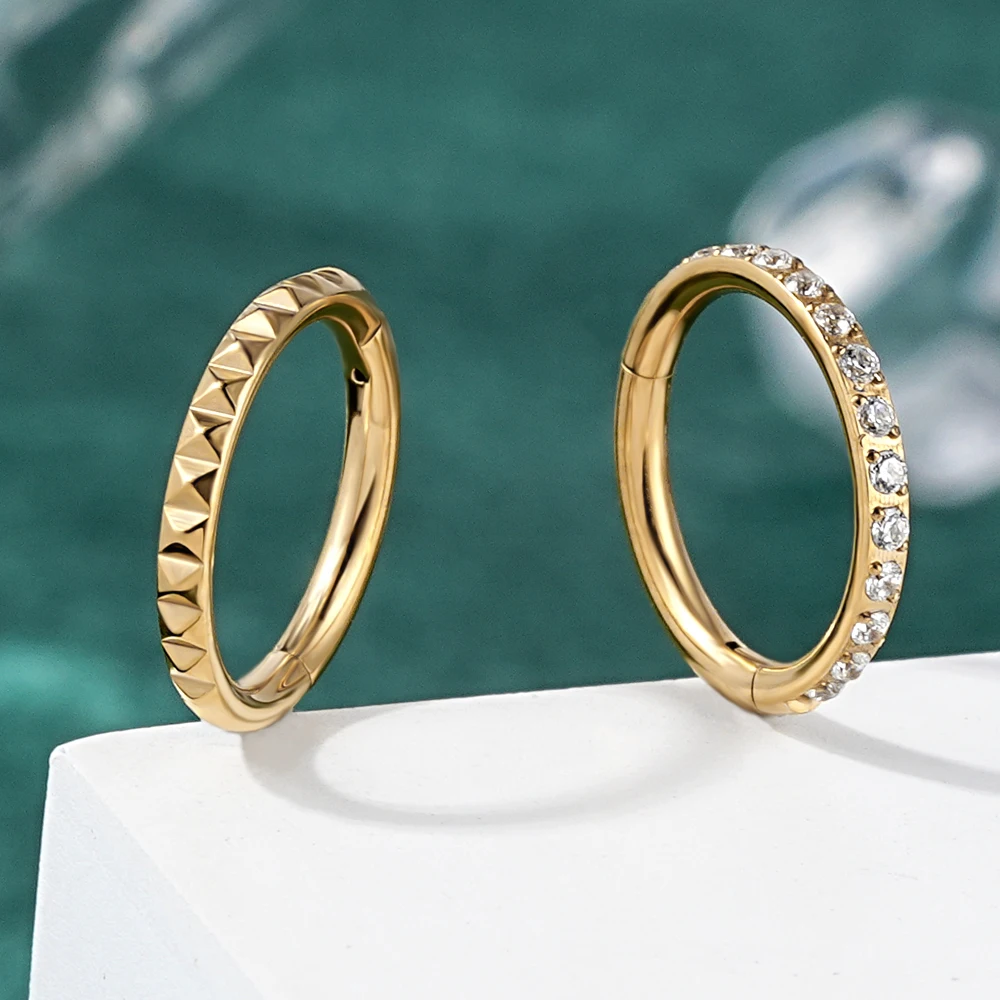 Fashion nickel free hypoallergenic piercing titanium hoop nose rings titanium body jewelry Piercings Ring Nose Piercing Jewelry