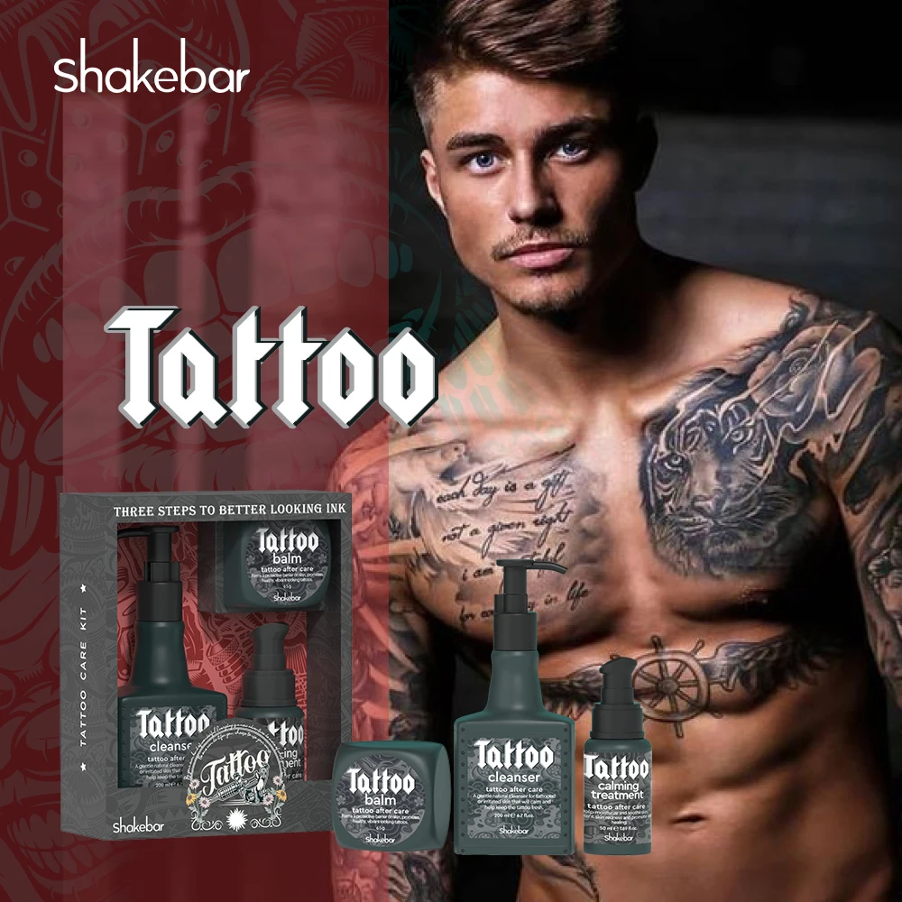 wholesale Private Label Body Art Tattoo Aftercare for Smoothing Nourishing Tattoo aftercare Kit with Tattoo aftercare Gel