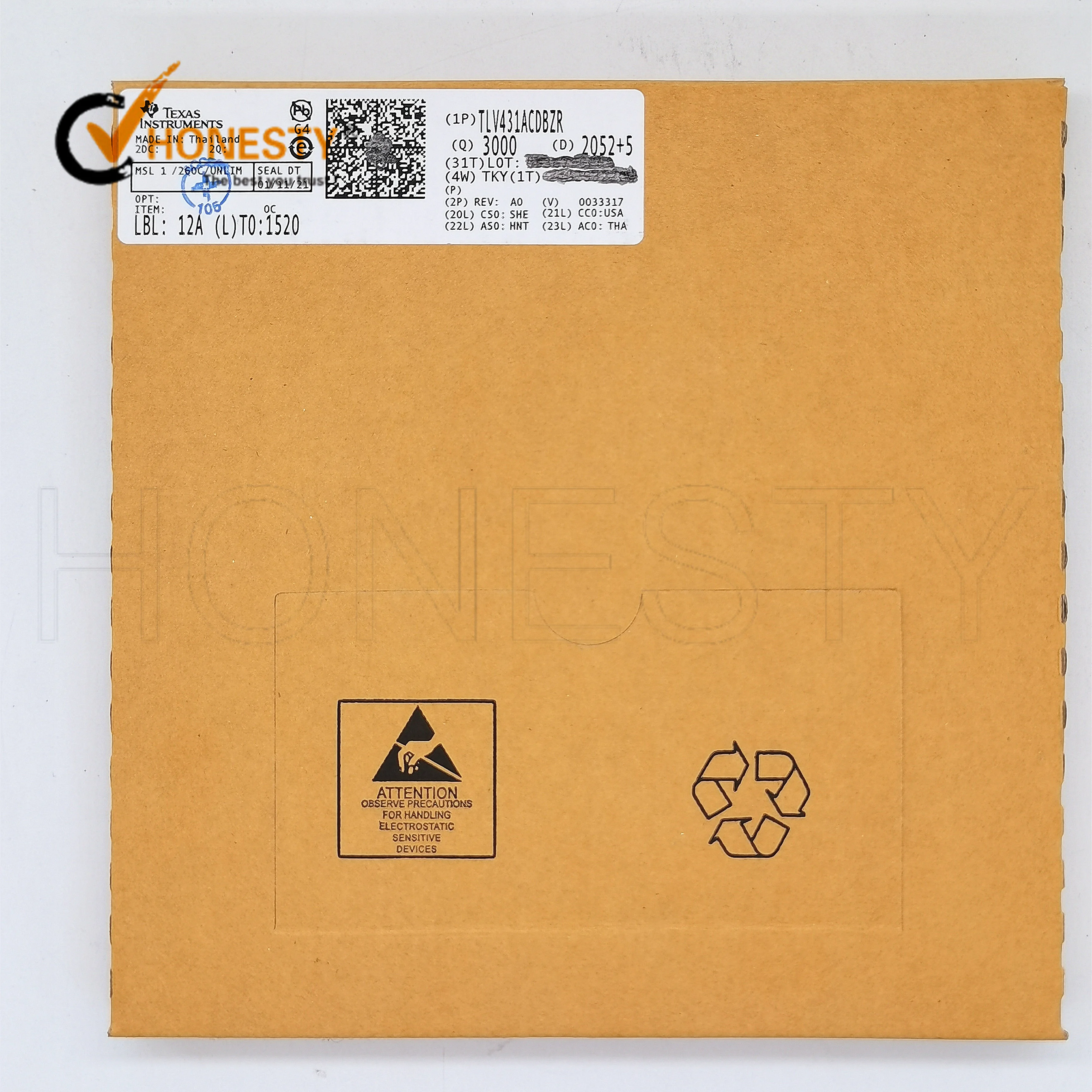 TLV431ACDBZR  IC Chip    IC VREF SHUNT 6V 1% SOT23-3 PMIC - voltage reference