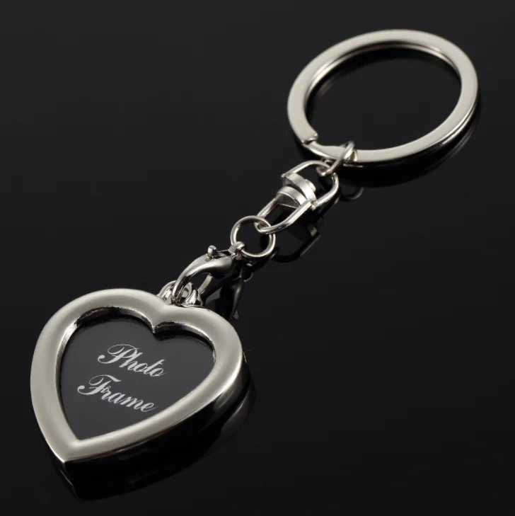 Custom Personalized Insert Blank Metal Photo Frame Keyring Keychain Wholesale