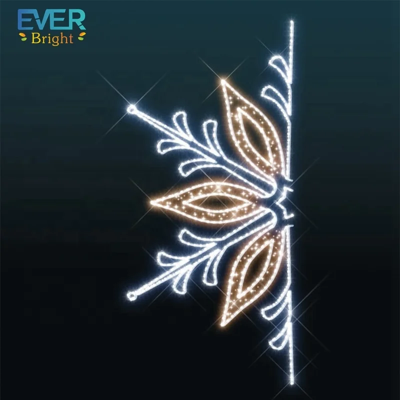 Aluminium frame  outdoor decorative street lighting pole motif