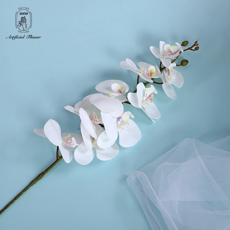 DKB Real Touching Artificial 3D Butterfly Orchid Wedding Decoration Artificial Single Stem Big Rose For Event Home Decor