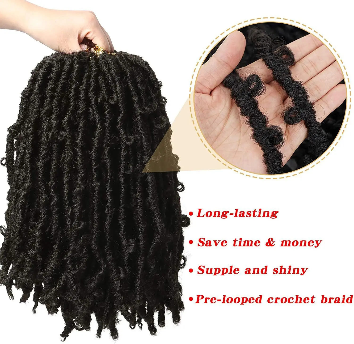 Оптовая продажа проблемных бабочка Locs накладные волосы на крючке готовых с эффектом деграде (переход от темного Бабочка Искусственные поставщиков синтетические парики для