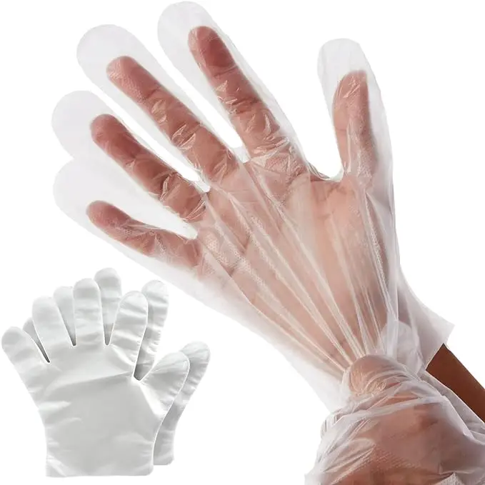 Disposable Food Prep Gloves - 200Piece Plastic Food Safe Disposable Gloves, Food Handling, One Size Fits