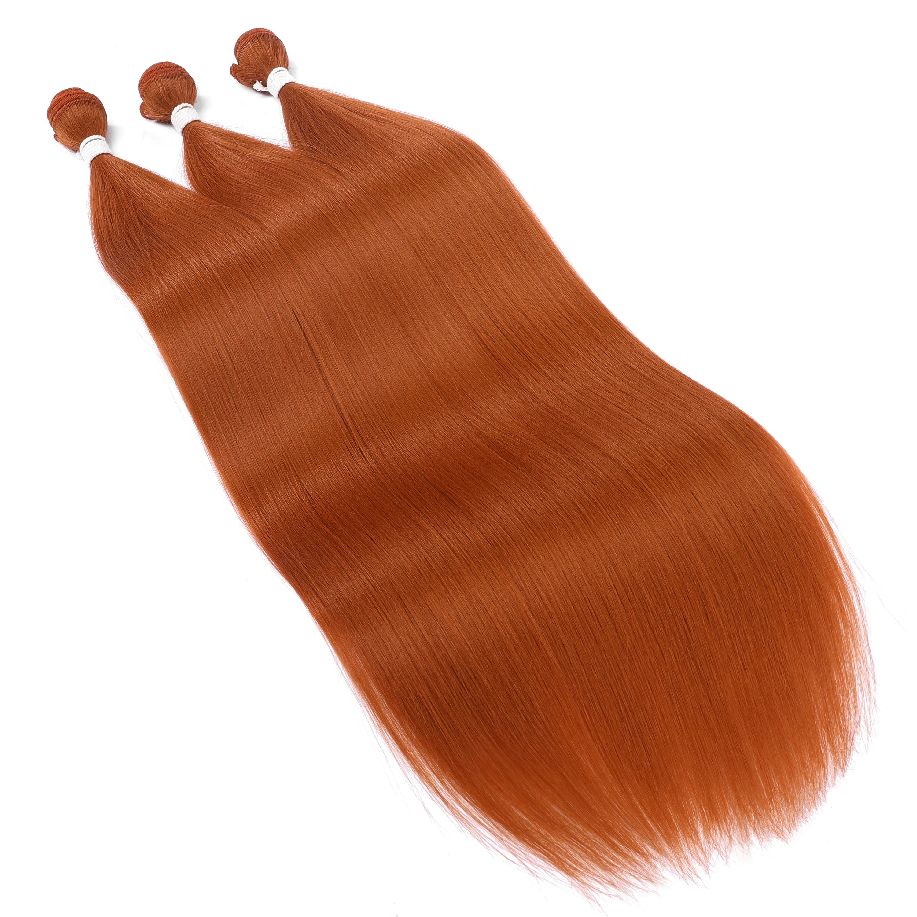 synthetic hair extensions Hot sale premium fiber 12 to 36 inches heat resistant ombre blonde weave bone straight hair bundles