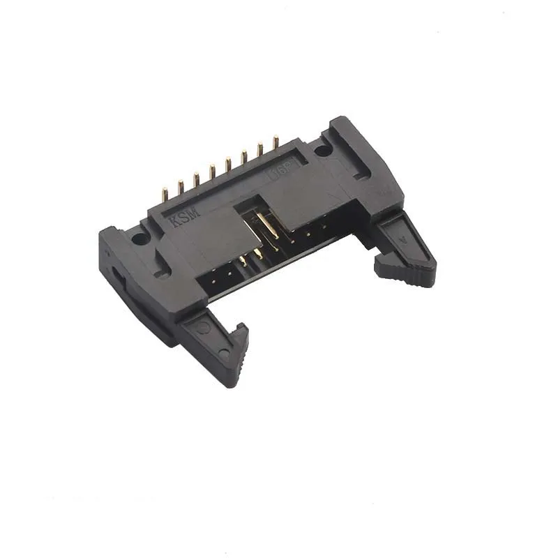pcb connector pitch 2.54mm 6pin to 64 pin SMT vertical right pin box shrouded header IDC connector socket