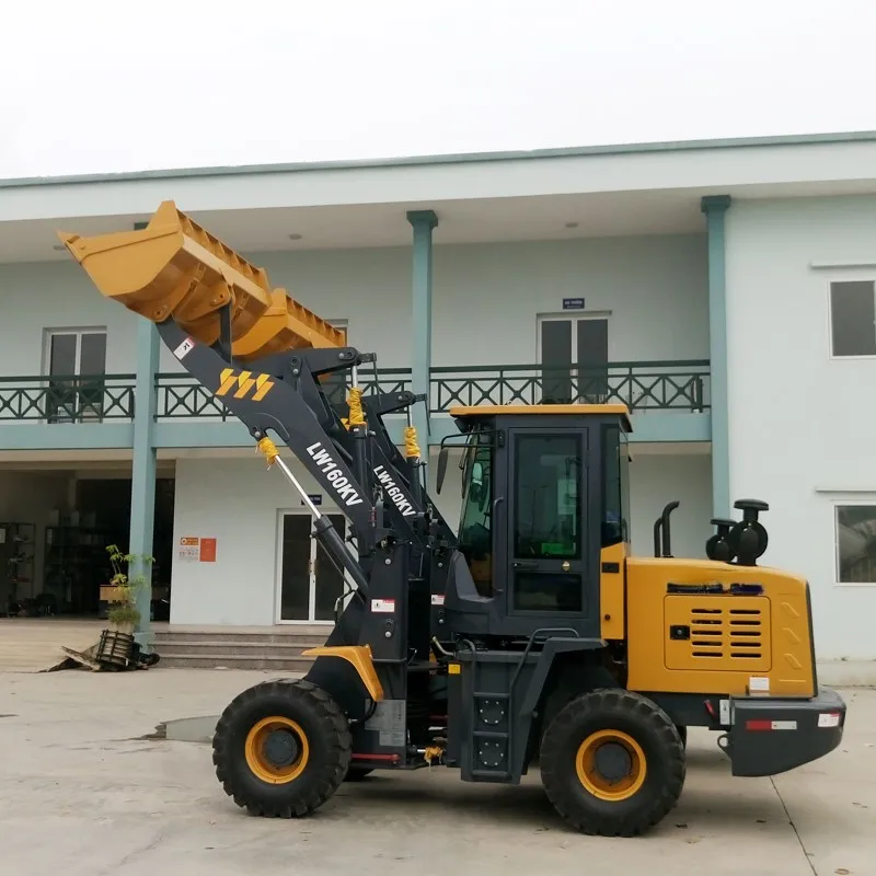 New Product Mini Articulated Wheel Loader LW160FV with Four-In-One Bucket Made in Chinese Factory