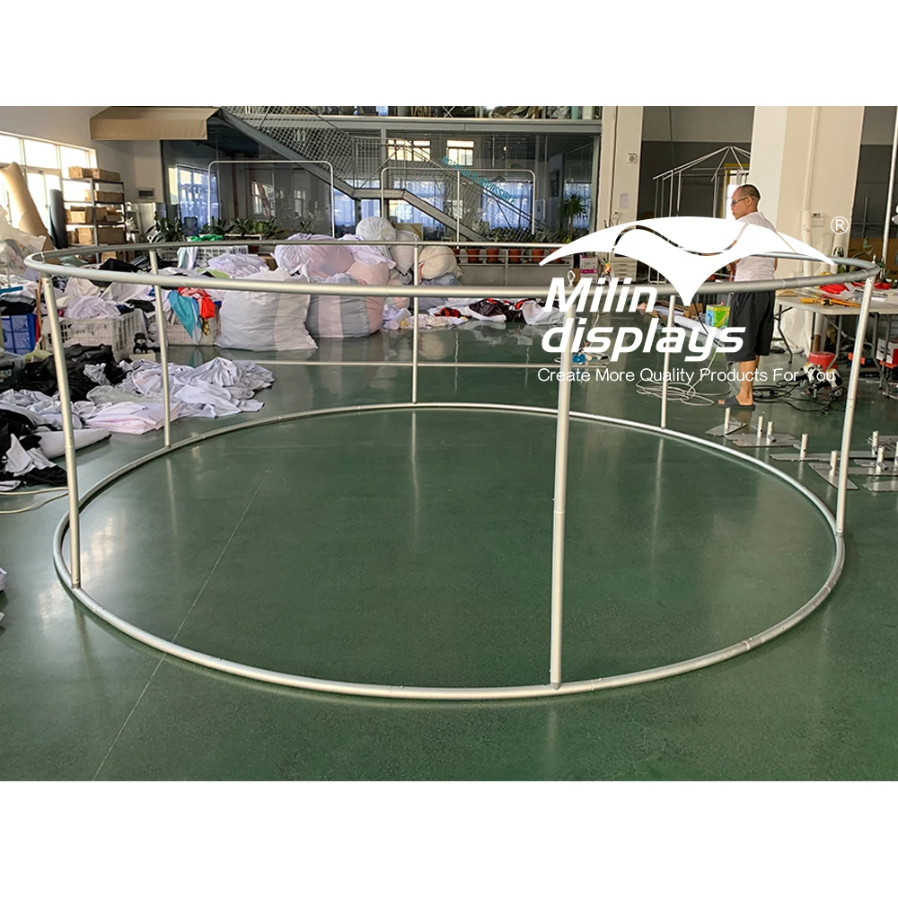 Round Sky Box Advertising Display Hanging Sign For Trade Show Events Circle Ceiling Hanging Banner