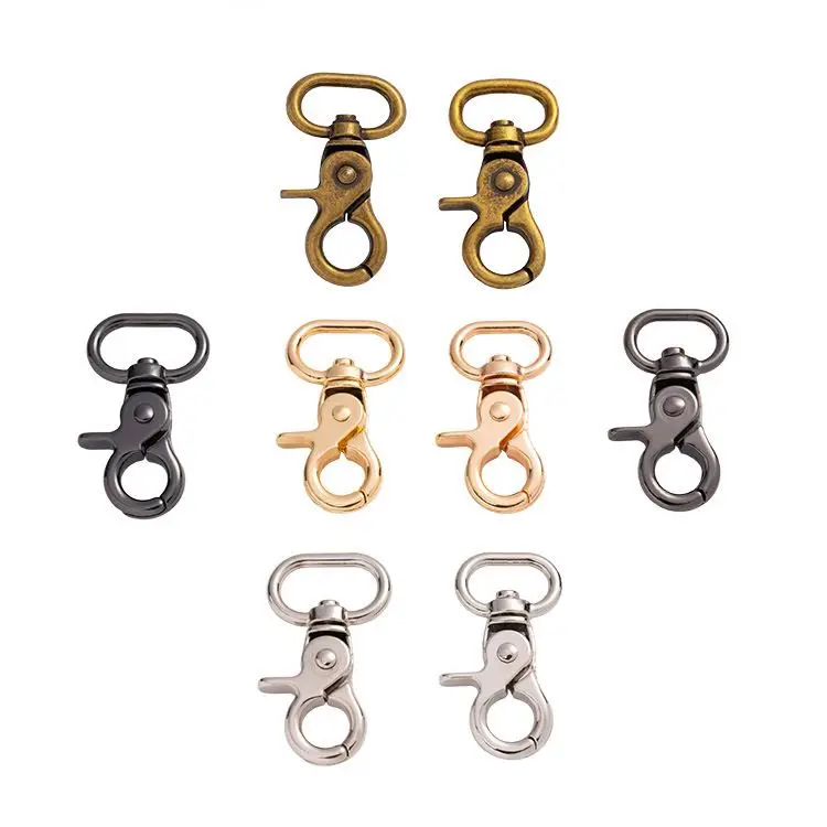 Handbag Accessories Metal Snap Hook Clamp Keychain Belt Buckle Zinc Alloy Dog Leash Hook Carabiner for Bags