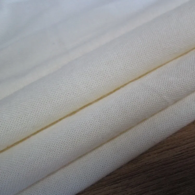 J-12056 Whole Sale 100% Ring Spin Yarn Fabric for Vest Unbleached Woven Plain Combed Soft Cotton T Shirt Tshirt Cotton 130 Gsm