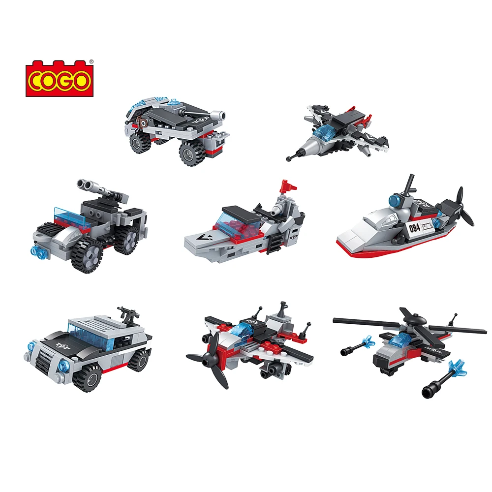 COGO 8 in 1 Assembly Robot Building Bricks Toys Children Plastic Blocks Toy