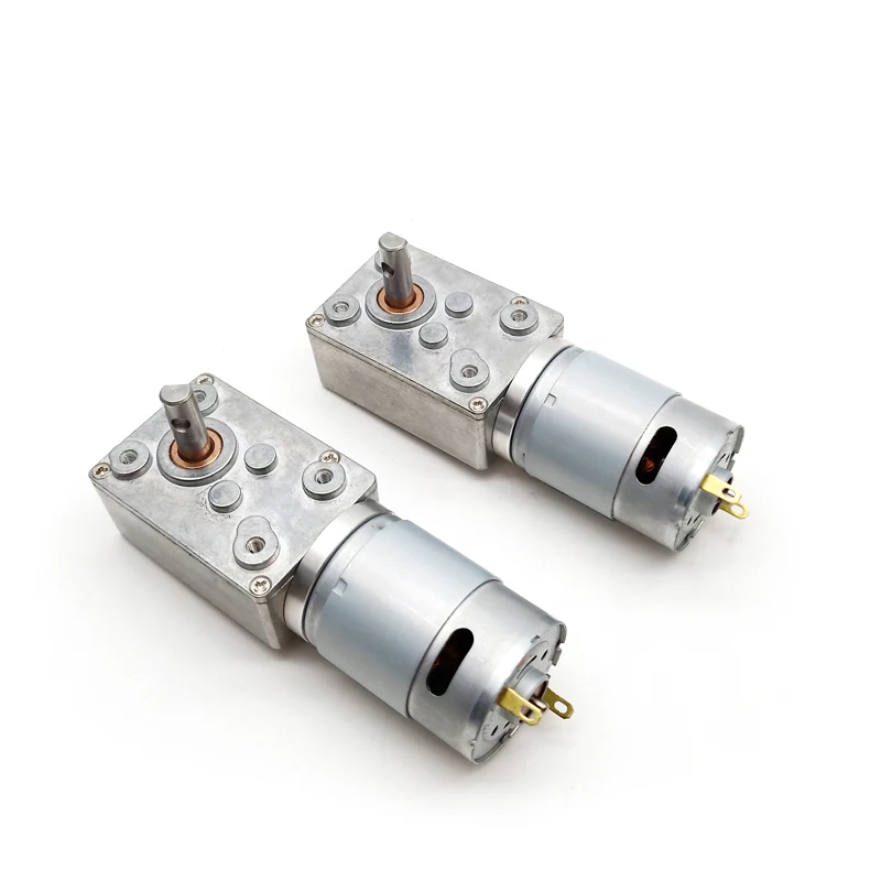 12V 24V dc right angle shaft motor brush worm reducer gear motor