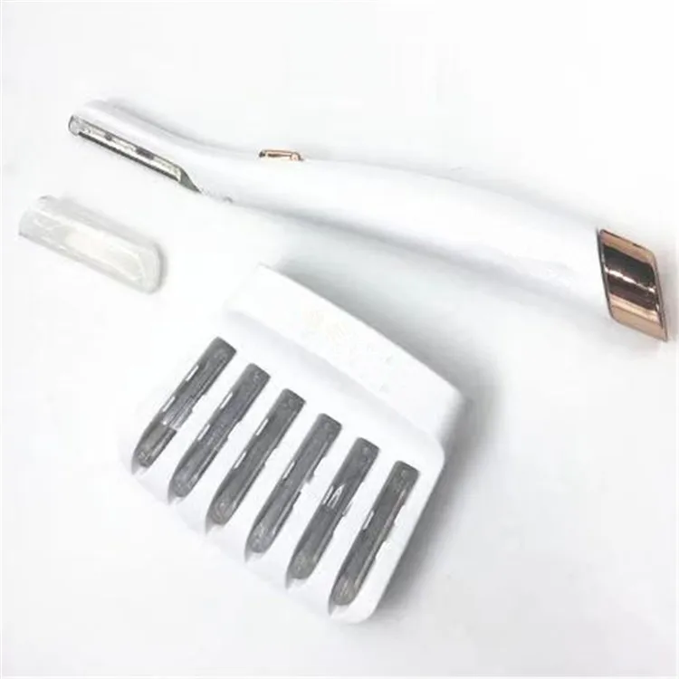 
Blade Eye Brow Razor Disposable Facial Eye Brow Trimmer Eyebrow Razor Trimmer Stainless Steel Women White OEM 
