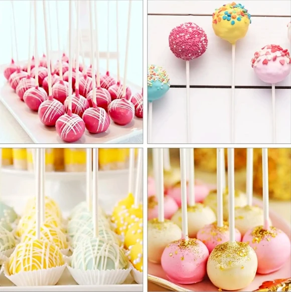 Wholesale Eco Friendly Disposable White Clear Lollipop Sticks Candy Paper Sticks Cake Deodorant Cotton For Lollipop and Baking