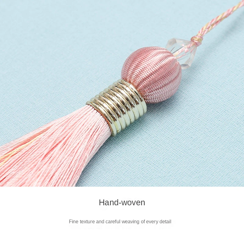 Curtain beef rainbow tassel keyring keychains tendon sleeve tying strap beaded leather tassel bag tassel lace dresses